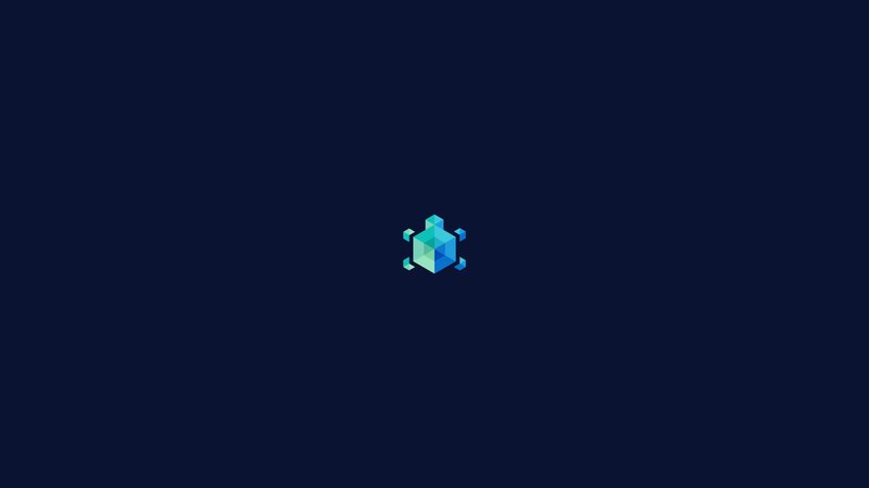 Blue Geometric Logo — Minimalist