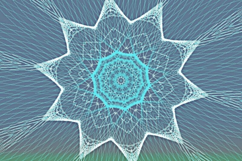 Blue Geometric Mandala — Calm