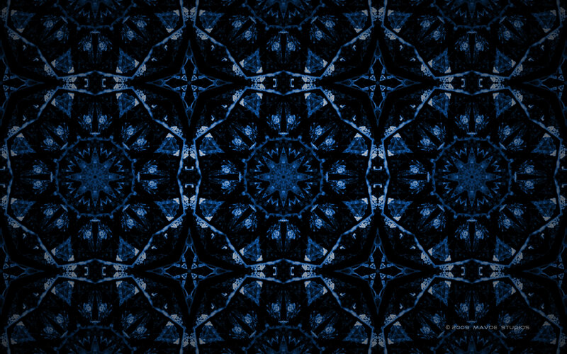 blue geometric mandala pattern