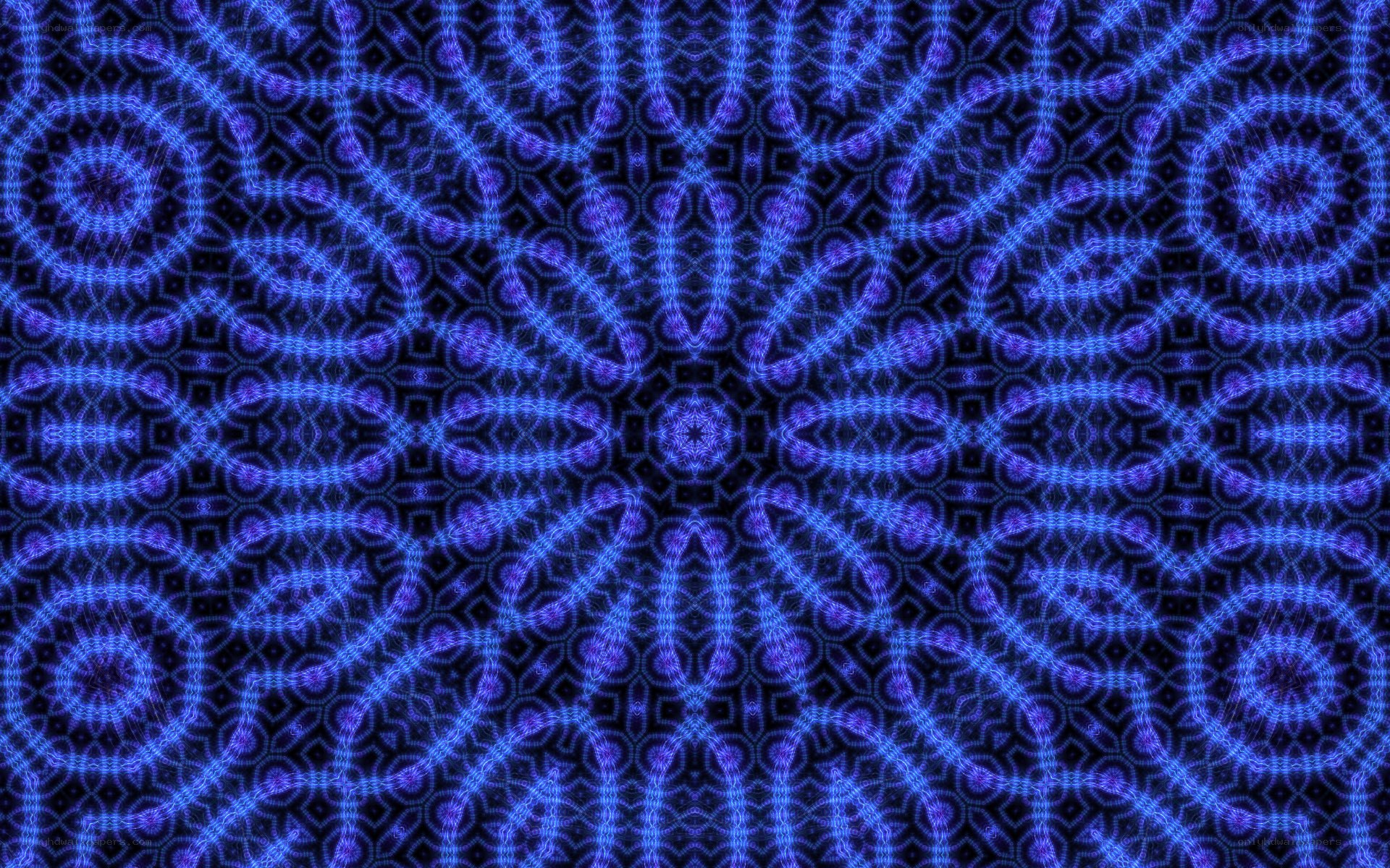 blue geometric mandala pattern