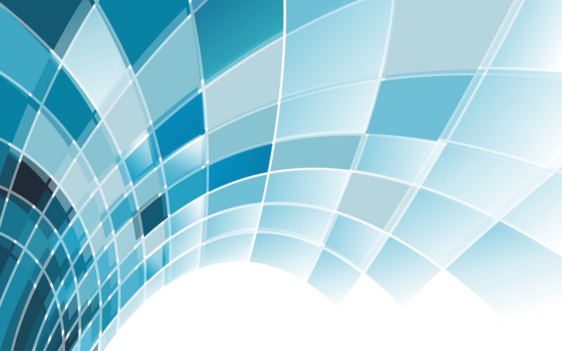 Blue Geometric Pattern — Calm, Abstract, Grid, Curved Lines