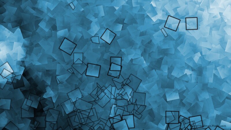 Blue Geometric Pattern — Calm, Abstract, Squares, Outlines