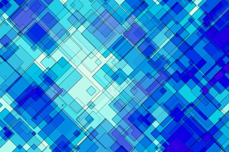 Blue Geometric Pattern — Calm, Abstract, Squares