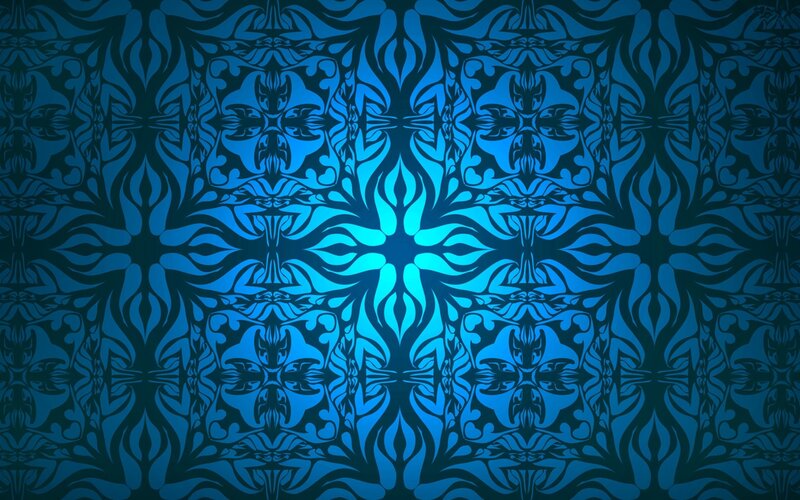 Blue Geometric Pattern — Calm, Abstract, Symmetry, Light, Cyan