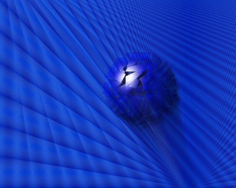 Blue Geometric Pattern — Calm, Digital Art, Abstract