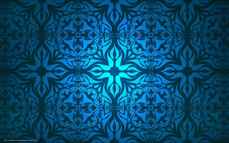 Blue Geometric Pattern — Calm, Digital Art, Symmetry