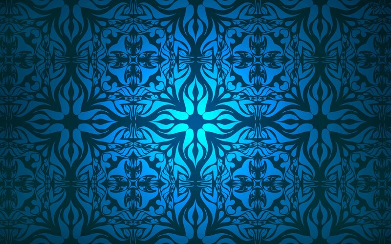 Blue Geometric Pattern — Calm, Digital Art