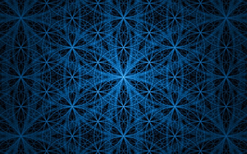 Blue Geometric Pattern — Circles