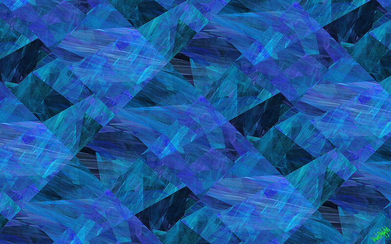 Blue Geometric Pattern — Cool