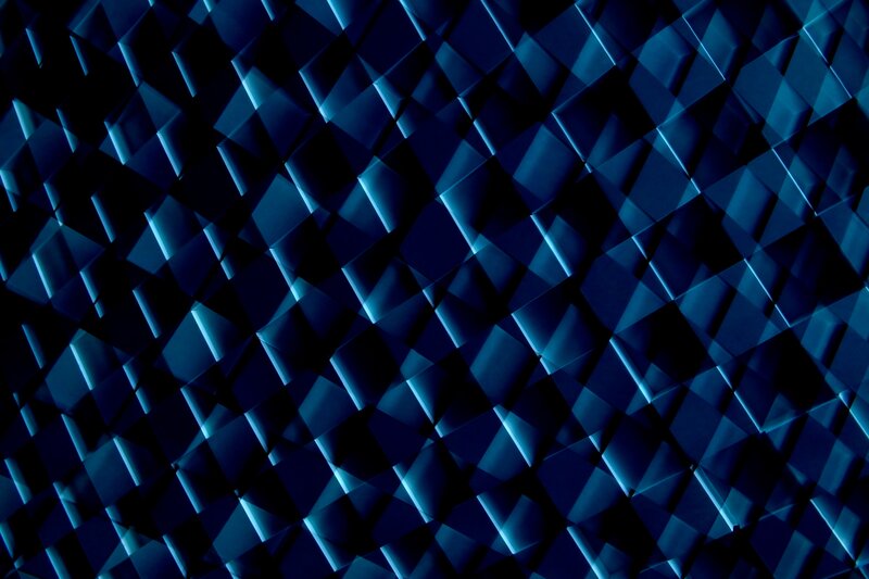 Blue Geometric Pattern — Dark, Abstract, Diamond Shapes