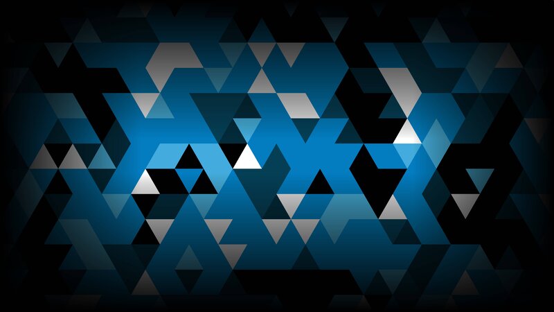 Blue Geometric Pattern — Dark, Abstract, Triangles
