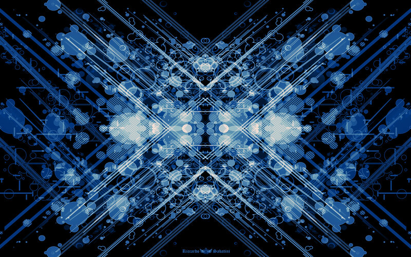 Blue Geometric Pattern — Dynamic, Abstract