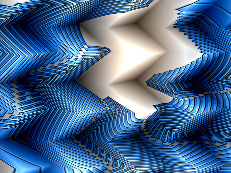 Blue Geometric Pattern — Dynamic