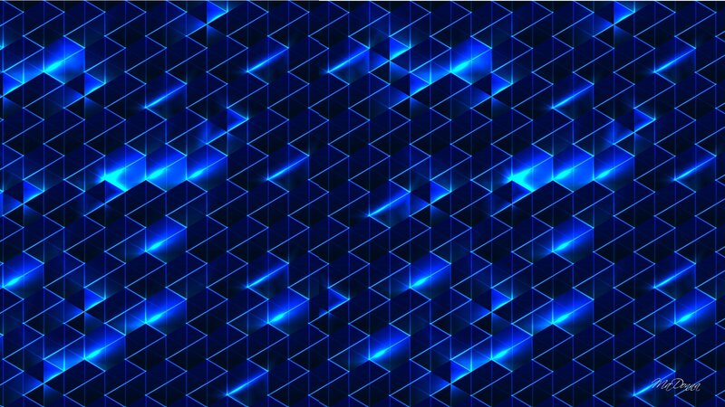 Blue Geometric Pattern — Futuristic