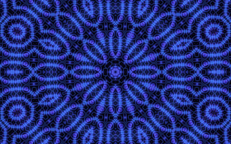 Blue Geometric Pattern — Hypnotic, Abstract, Circles