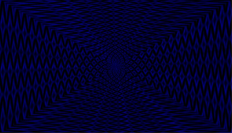 Blue Geometric Pattern — Hypnotic, Abstract, Lines