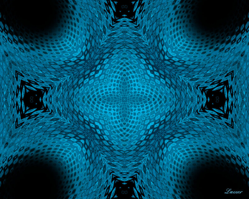 Blue Geometric Pattern — Hypnotic, Abstract