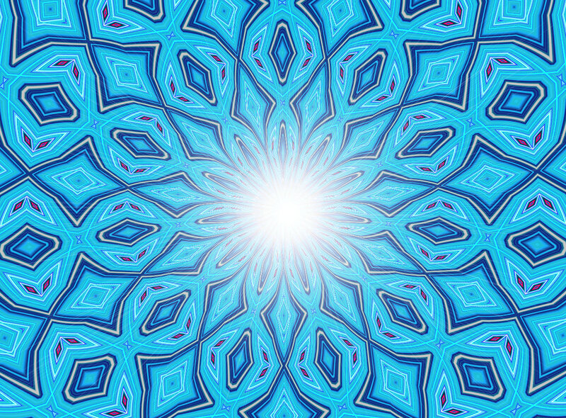 Blue Geometric Pattern — Hypnotic