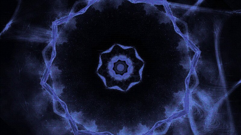 Blue Geometric Pattern — Mystical