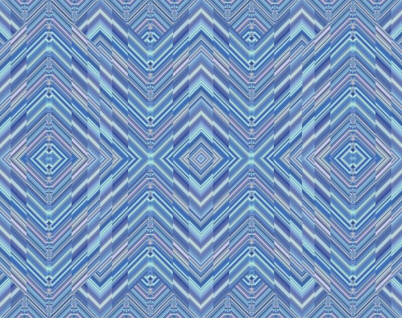 Blue Geometric Pattern — Symmetrical