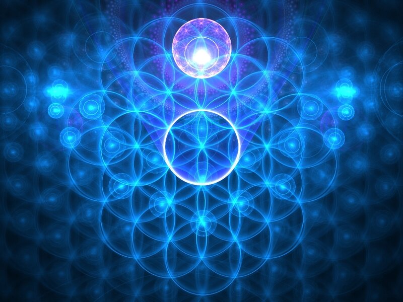 Blue geometric sacred geometry