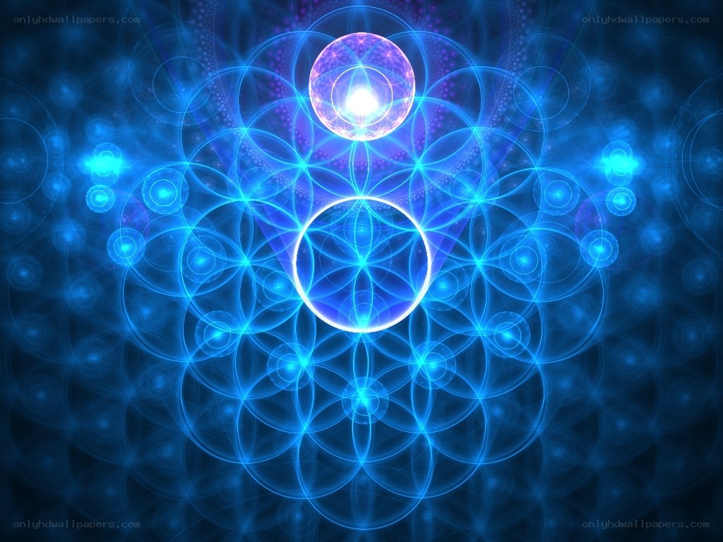 Blue geometric sacred geometry