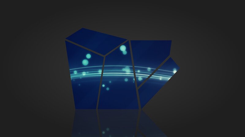 Blue Geometric Shape — Abstract
