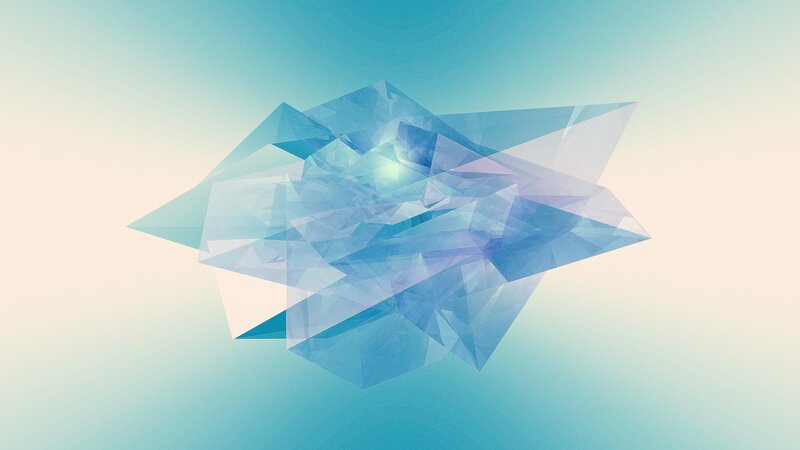 Blue Geometric Shape — Calm