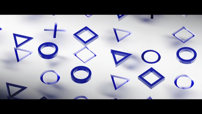 Blue Geometric Shapes — Abstract, 3d Render