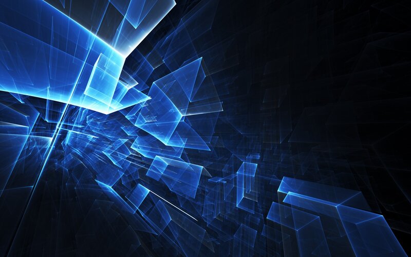 Blue Geometric Shapes — Abstract