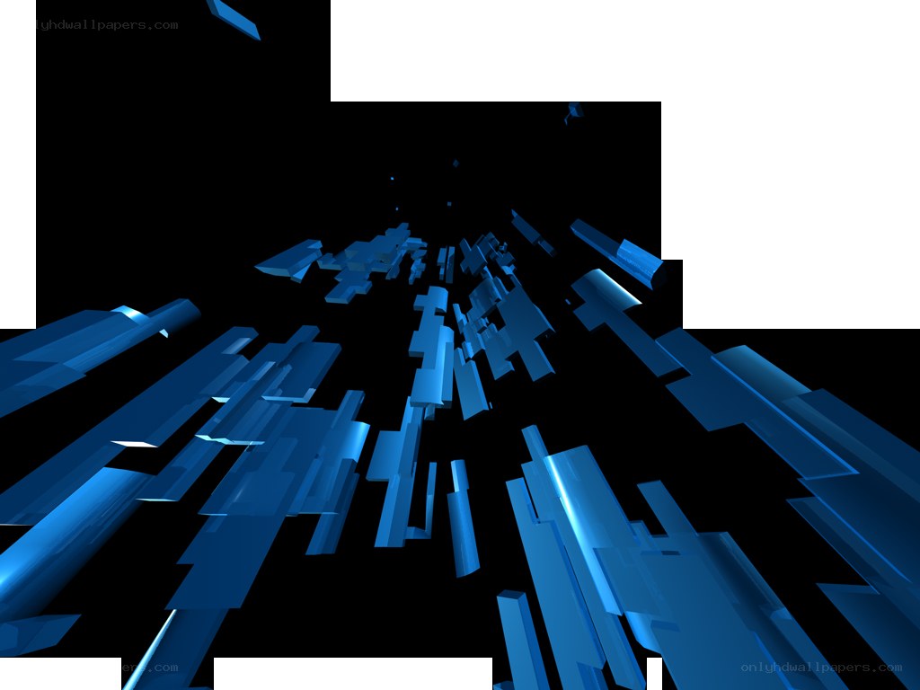 blue geometric shapes in motion
