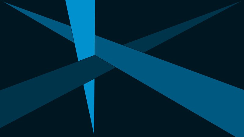 Blue Geometric Shapes — Minimalist
