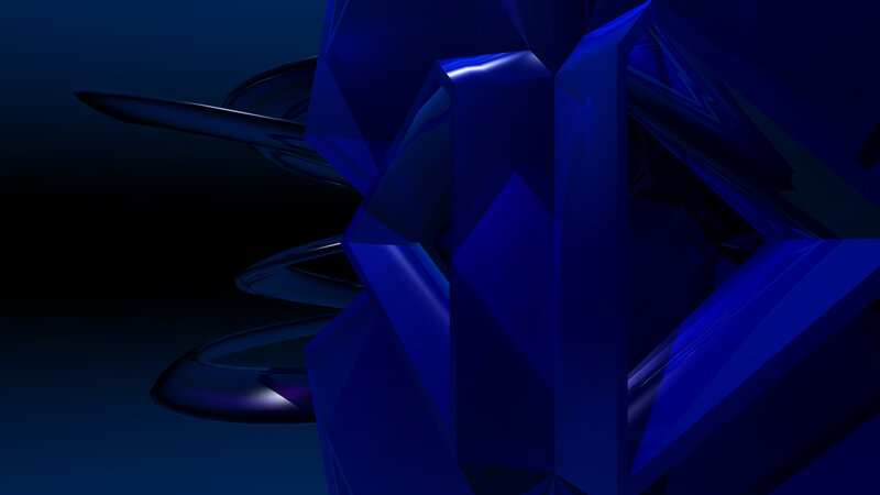 Blue Geometric Shapes