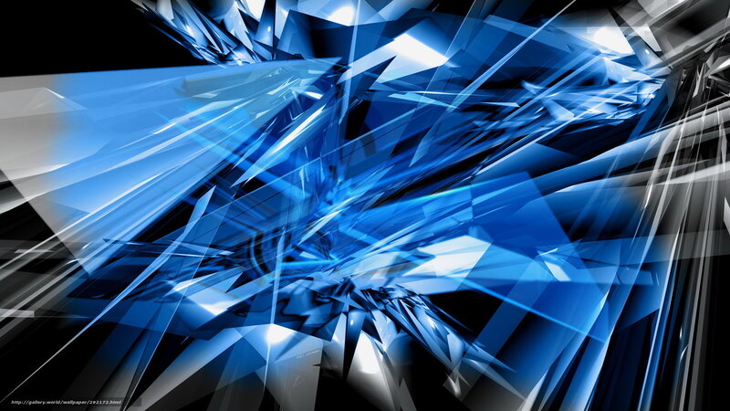 Blue Geometric Shards — Dynamic
