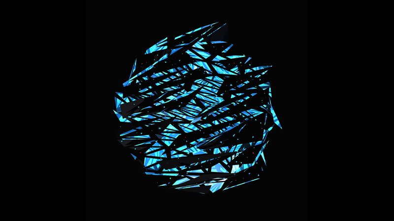 Blue Geometric Sphere