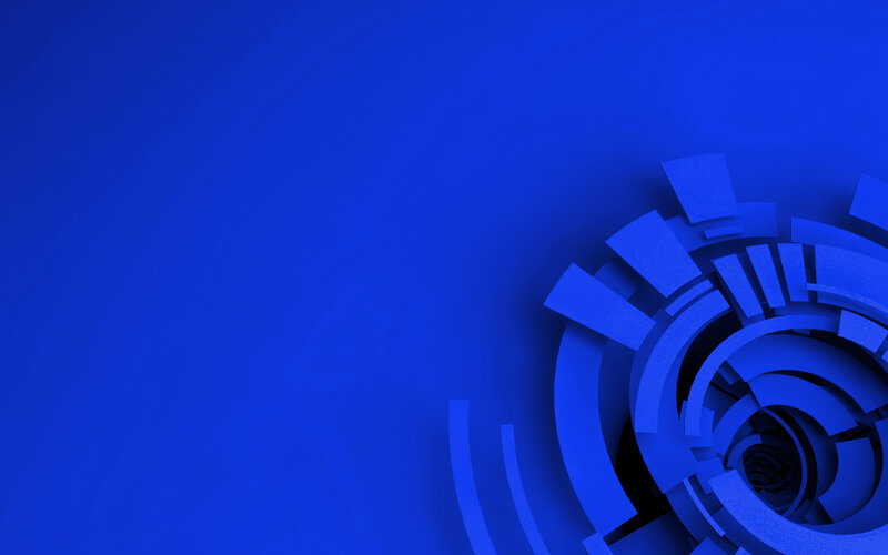 Blue Geometric Spiral