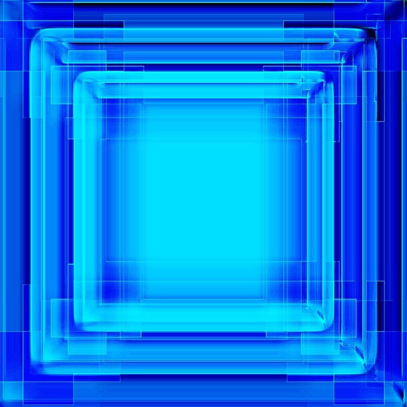 blue geometric square pattern