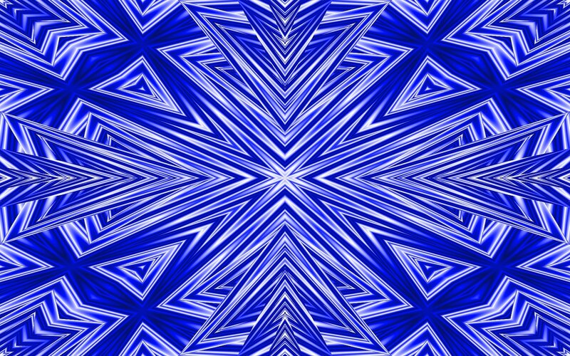 blue geometric star pattern