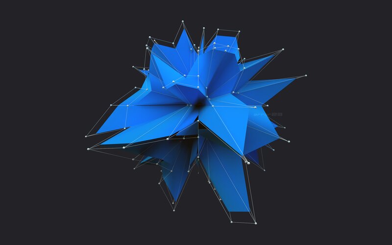 Blue Geometric Star Shape