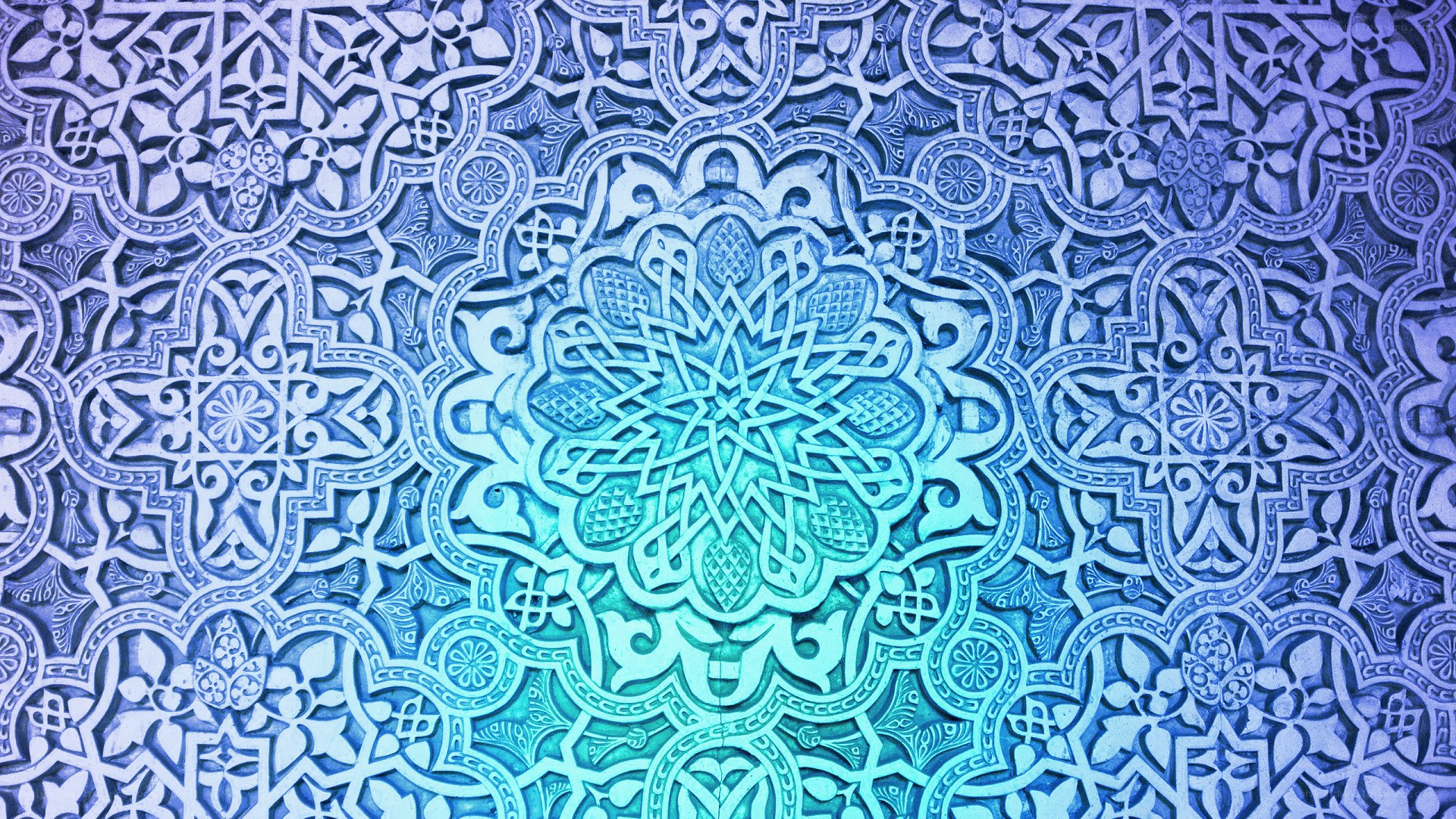 blue geometric tile pattern