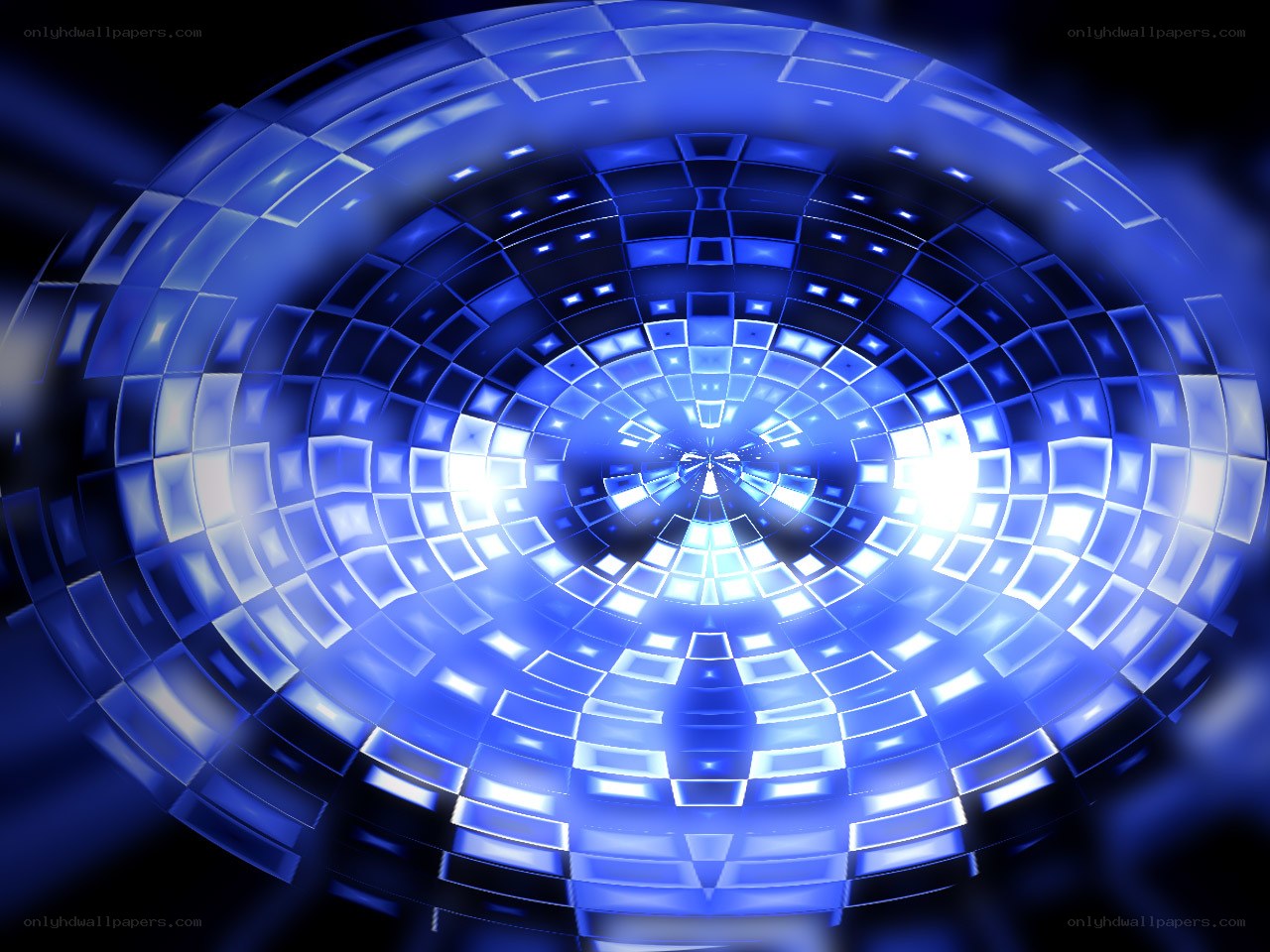 blue geometric tunnel animation