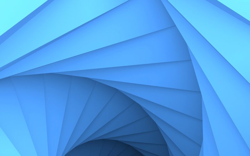 Blue Geometric Tunnel — Calm