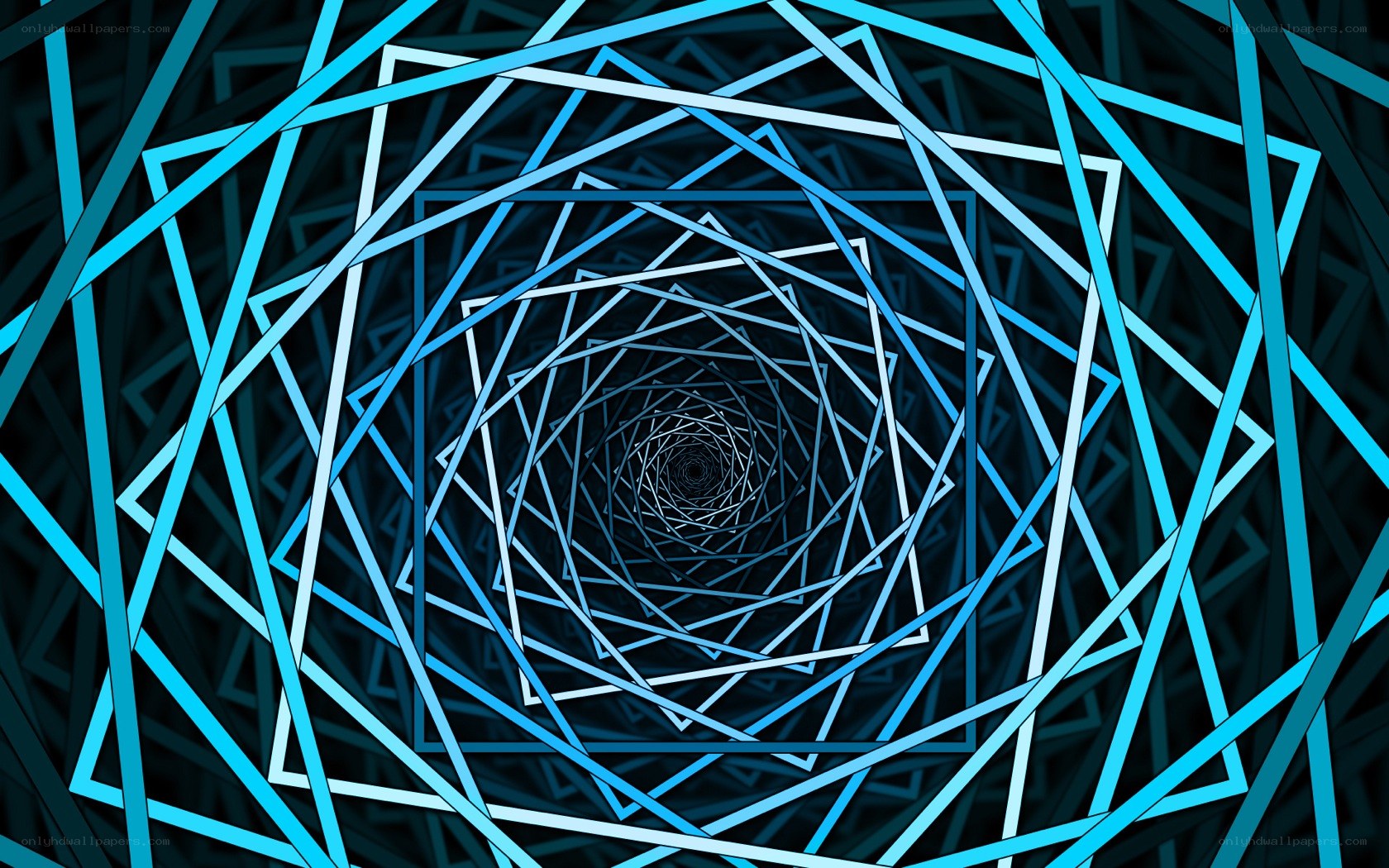 blue geometric tunnel