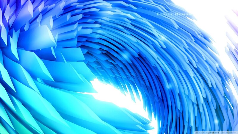 Blue Geometric Wave