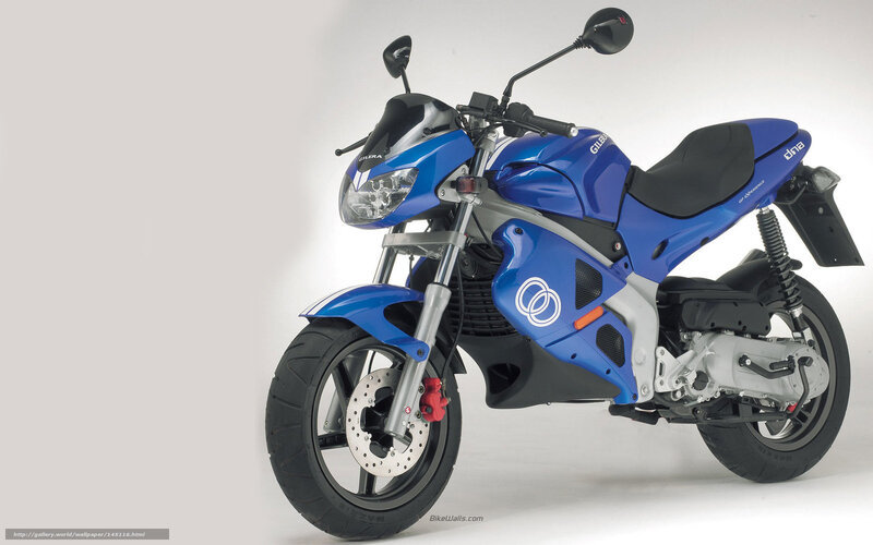 blue Gilera motorcycle