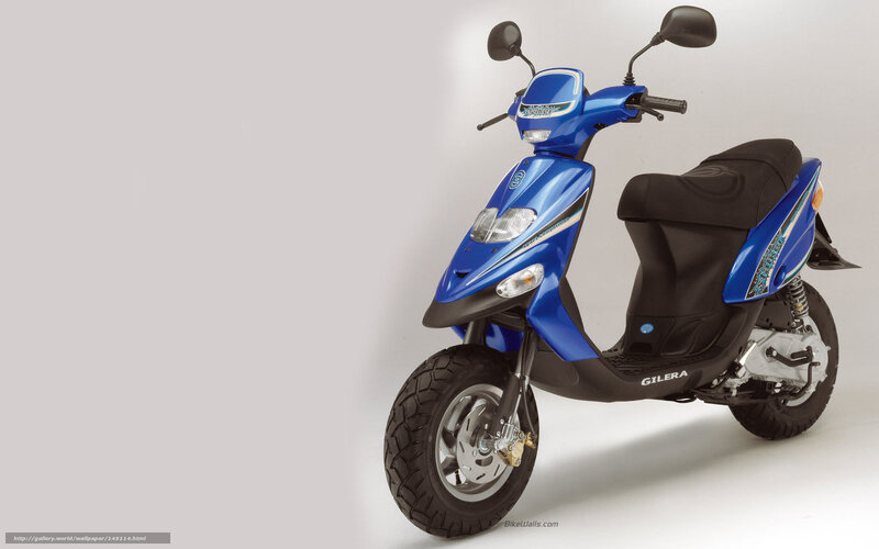 blue gilera scooter