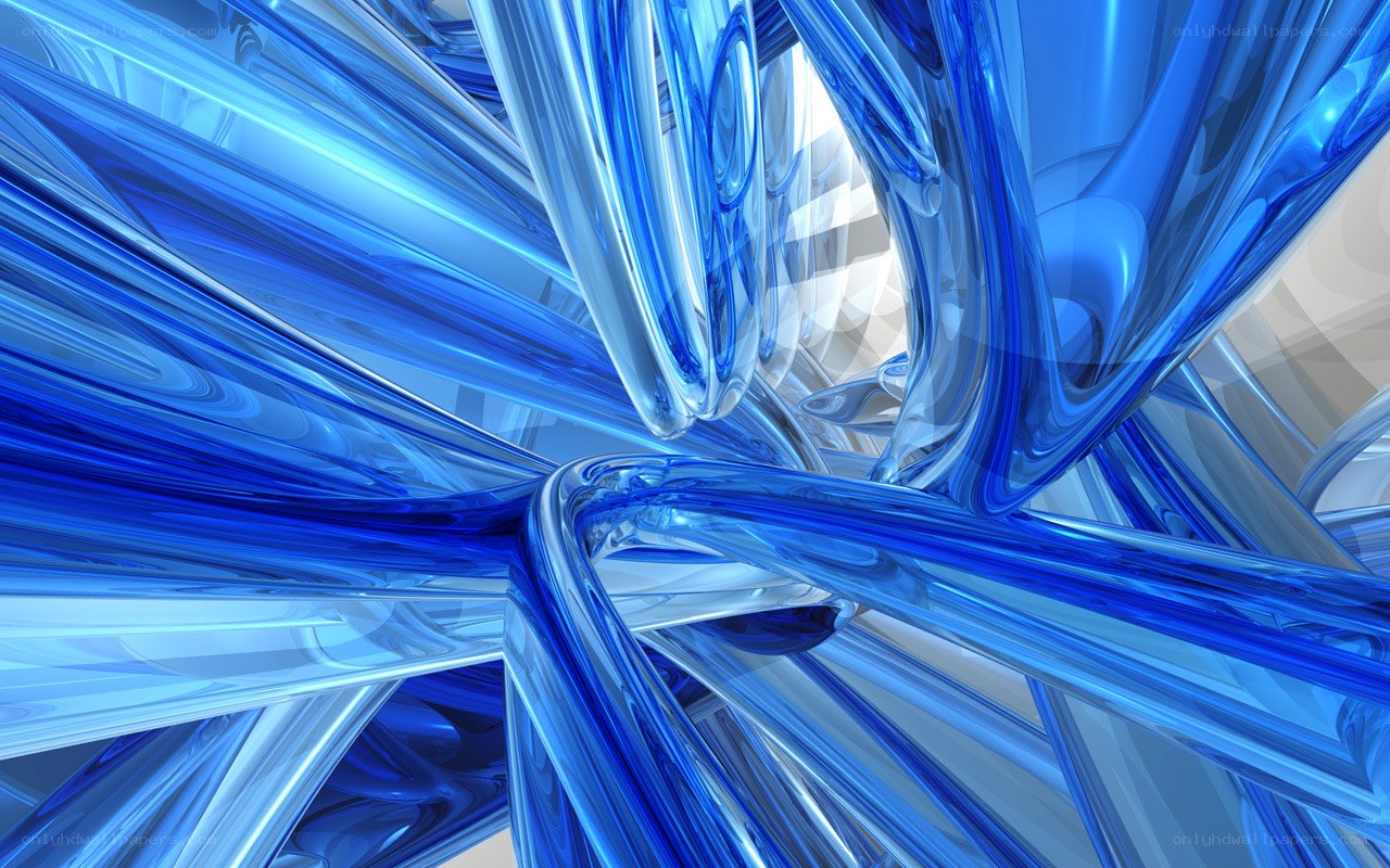 Blue glass abstract design