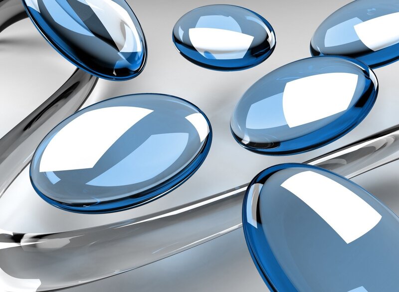 Blue Glass Beads