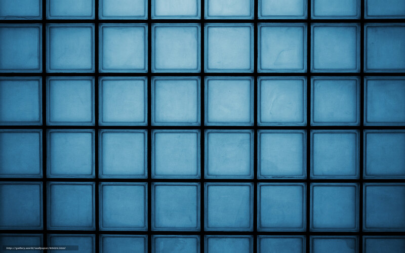 blue glass block wall