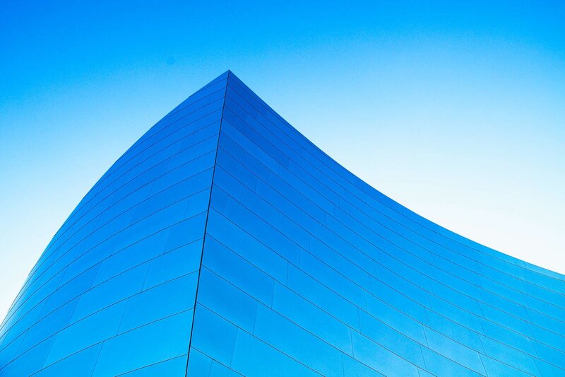 Blue Glass Building — Serene, Afternoon